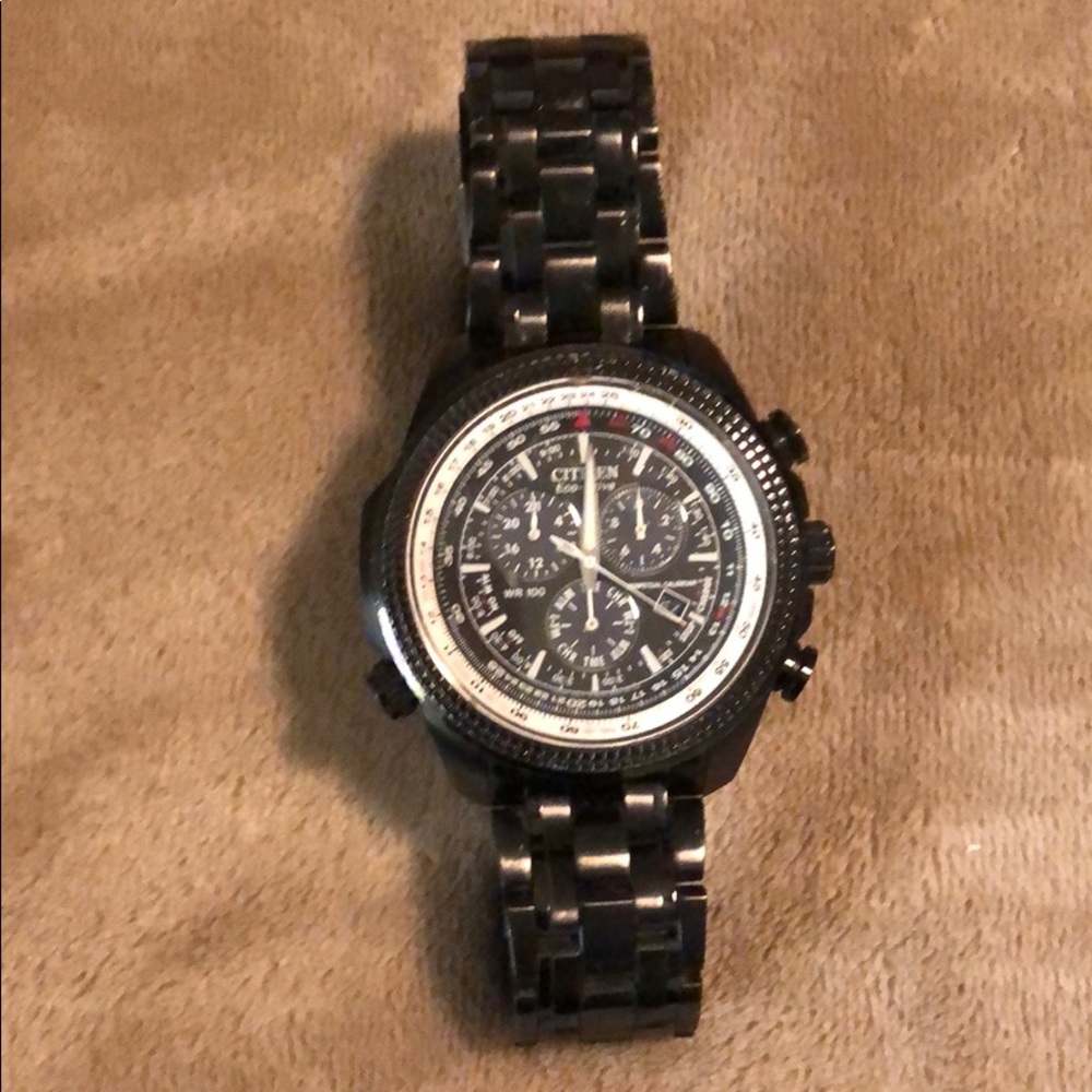 Black Citizens eco drive watch